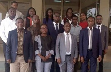 Prof Ben Hoenyenuga (1st left front row) with other management staff