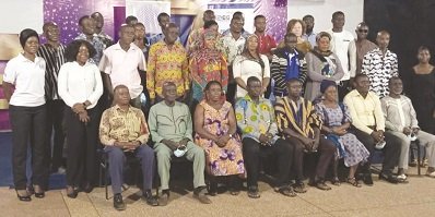 • Miss Faustina Adjabatey (first left) with participants after the forum