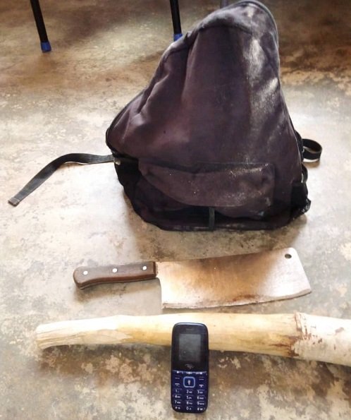 The items retrieved by the police