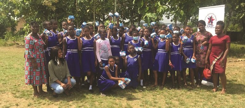 Some students with their pads