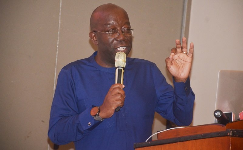 Mr John Ofori Tenkorang addressing the church leaders. (2)
