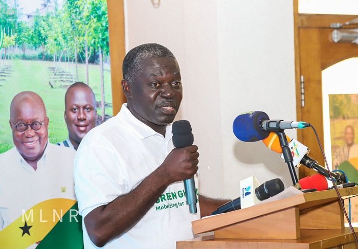 Mr Owusu-Bio speaking at the press conference in Accra yesterday