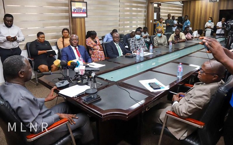 Mr Owusu-Bio addressing the press conference in Accra yesterday