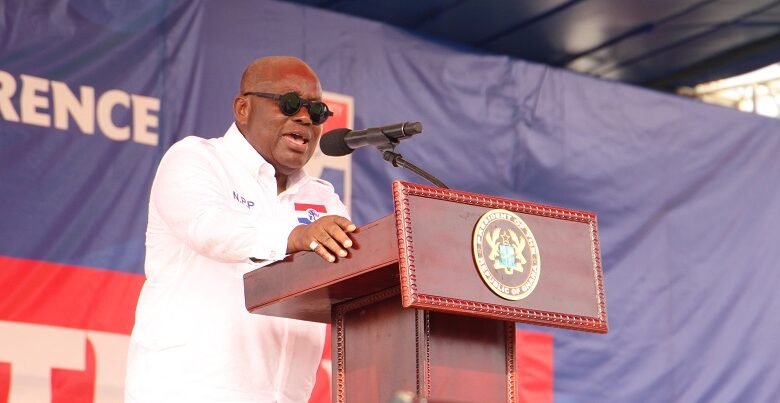 President Akufo-Addo (inset) addressing delegates at the programme Photo Ebo Gorman