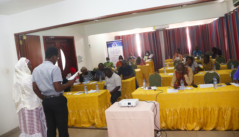 •The resource person addressing the participants