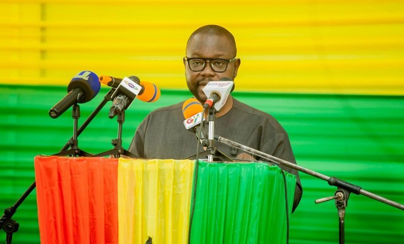 Mr Asenso-Boakye (inset) addressing participants at the review