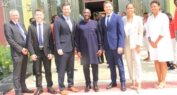 • Dr Bawumia (fourth right) with members of the delegation