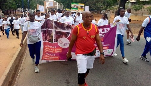 • Participants in the health walk Photo: Ebo Gorman