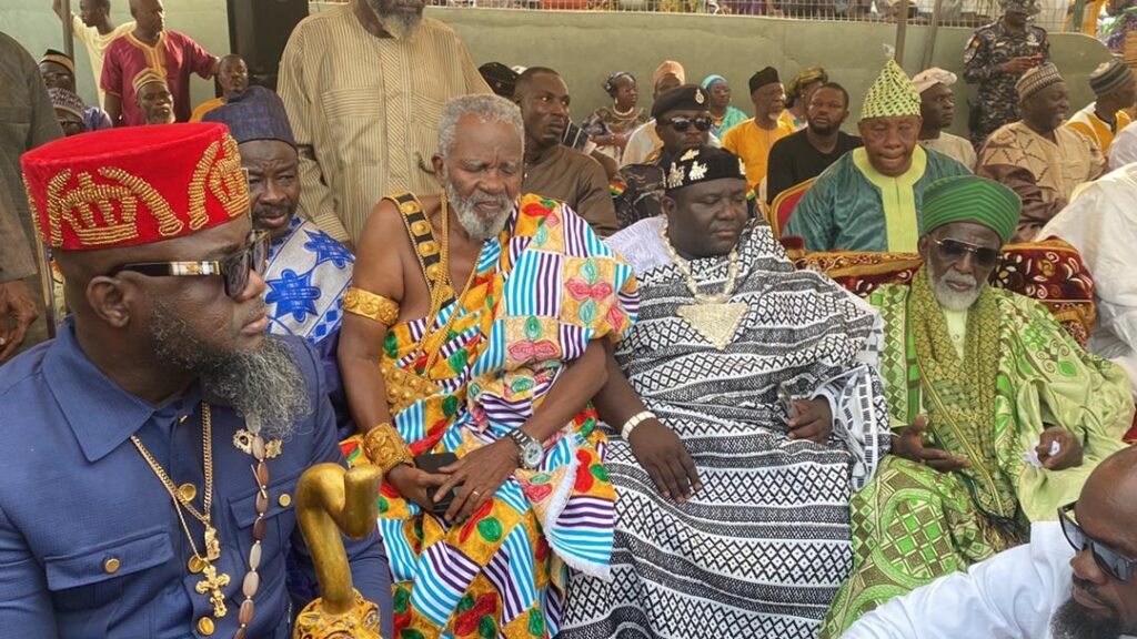 From right (Chief Imam Shield Osman Sharabutu, Nii La-Leshie, Nii Odoi Laryea and Benjamin Nii Tetteh Yemo, Prince of Ga State)