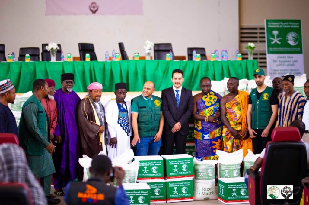 Officials at the launch of the food basket project