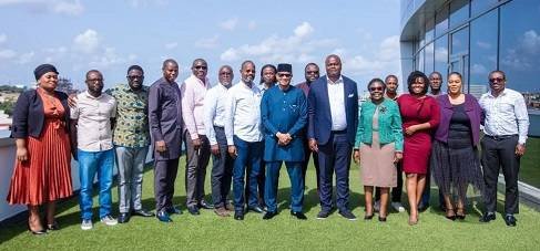 • Dr Mustapha Abdul-Hamid (middle) with the delegation from DRC and others during the visit