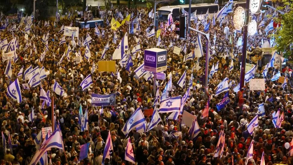 Thousands of Israelis ralled in Jerusalem