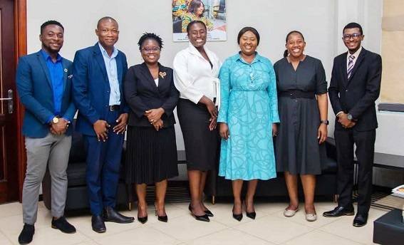 Ms Oteng-Mensah (third from right) with the delegation from IJM Ghana