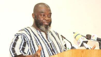 Mr David Ofosu-Dorte (inset) addressing participants in the United Nations, African Union public service day in Accra. Photo. Ebo Gorman