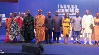 Dr Amoah (seventh from right) with other dignitaries after the programme