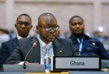 Mr Asenso-Boakye speaking at the UN-Habitat event in Kenya