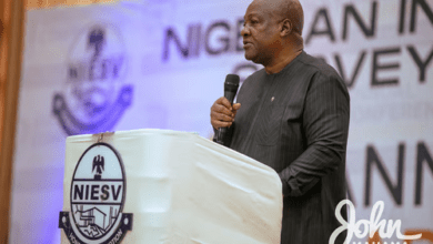 Safe• Former President Mahama addressing the conference