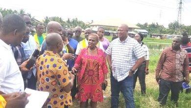 Ms. Cecilia Abena Dapaah and others during the tour