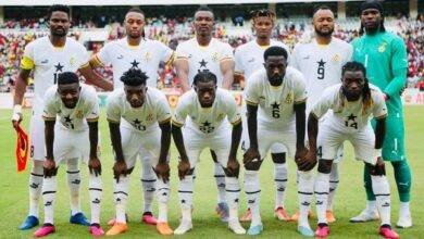 A line-up of the Black Stars