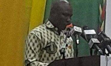 Oseadeyor Agyemang Badu ll (inset) speaking at the event