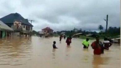 Some of the people affected by floods