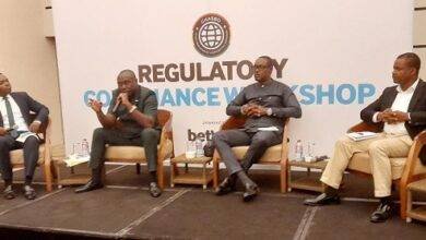• Mr Marfo (second left) speaking at the seminar