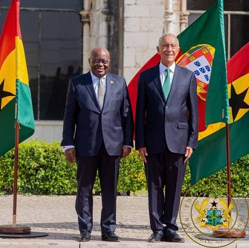President Akufo-Addo (left), with President Marcelo Rebelo De Sousa ..