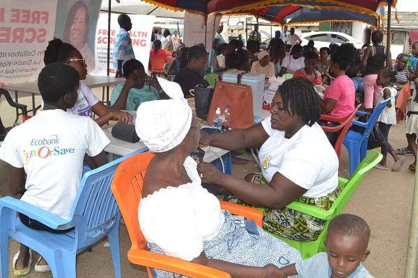 Some of the community members being screened during the exercise Photo Victor A. Buxton
