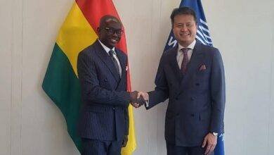 Mr Dame (left) with Mr Tang