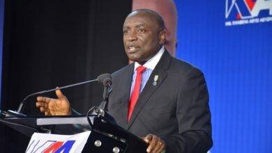 Mr Kwabena Agyei Agyepongn (inset) addressing participants in the launch. Photo. Godwin Ofosu Acheampong