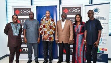 • Mr Addo (third from left) with other dignitaries after the signing
