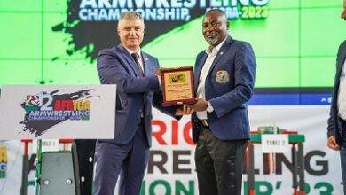 Mr Charles Osei Asibey (right) receiving a citation after the event