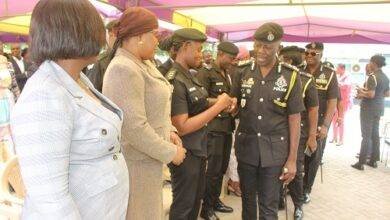 • IGP George Akuffo Dampare interacting with some personnel after the meeting Photo: Anita Nyarko-Yirenkyi