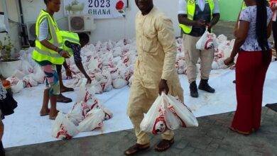 • Some beneficiaries collecting their packages