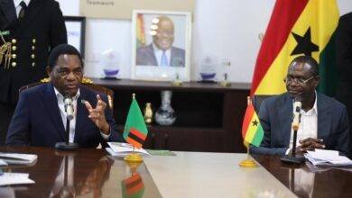 President Hakainde Hichilema and Dr Joseph Siaw Agyepong at the meeting