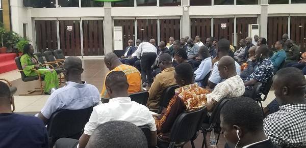 Prof. Akosua Dickson addressing the meeting