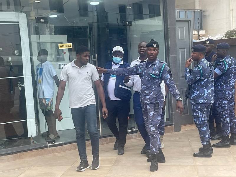 • One of the arrested business operators by GRA officers