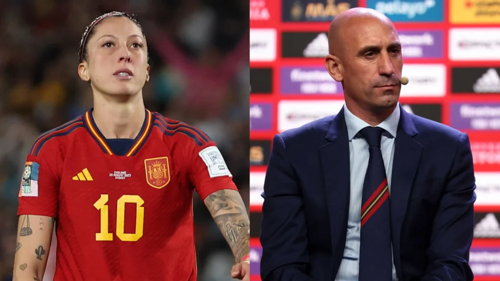 Luis Rubiales (right) and Jenni Hermoso