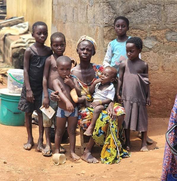 Aba with six of her children