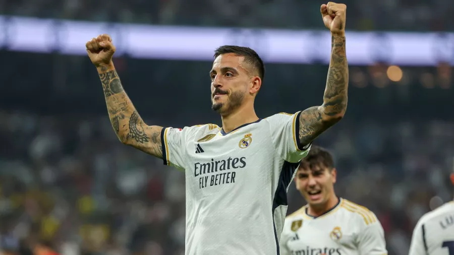 Joselu celebrating his goal