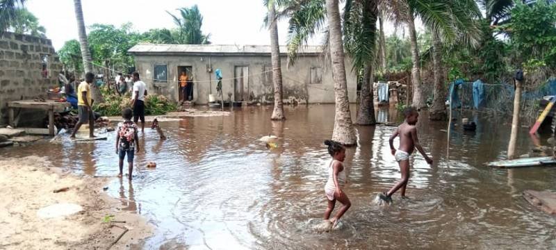 Some affected houses along the coast