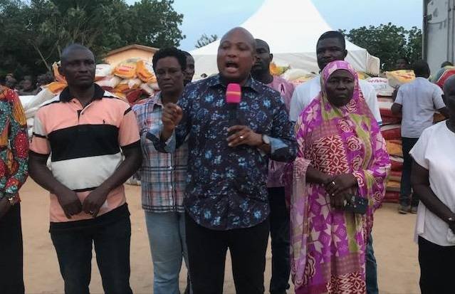 Mr Samuel Okudzeto Ablakwa (with microphone) speaking at the launch