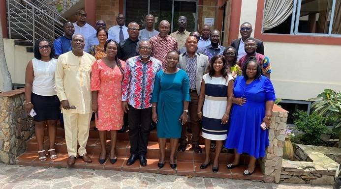 Mr Kwamena Essilfie Quaison (middle) with other participants in the workshop