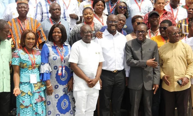 Mr Alban Bagbin (second from right) and Mr Ofori Atta with some of the MPs.webp