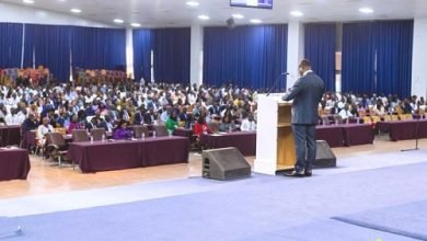 • Dr Agyepong speaking at the programme
