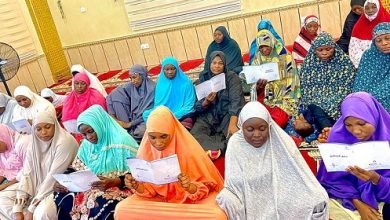• Some beneficiaries reading a material on diabetes