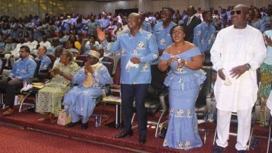 Mr Kutortse(third from right) with Rose Kutorstse and other digitaries at the programme