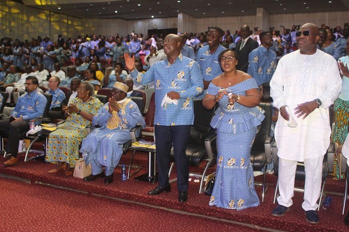 Mr Kutortse(third from right) with Rose Kutorstse and other digitaries at the programme