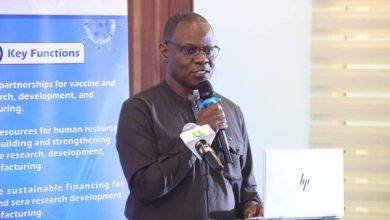 • Dr Kuma Aboagye speaking at the event