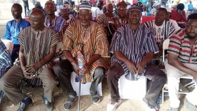 Chiefs and elders of the Nayagenia community during the homecoming event